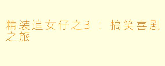 精装追女仔之3：搞笑喜剧之旅