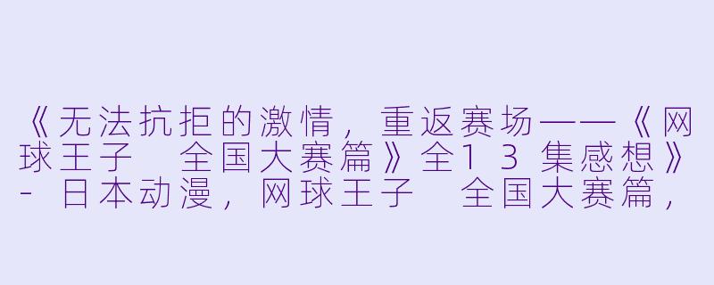 《无法抗拒的激情，重返赛场——《网球王子 全国大赛篇》全13集感想》-日本动漫，网球王子 全国大赛篇，全13集