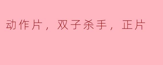 动作片，双子杀手，正片