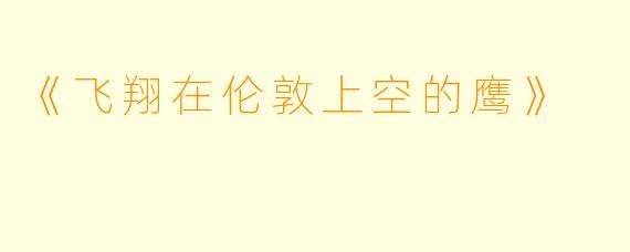 《飞翔在伦敦上空的鹰》