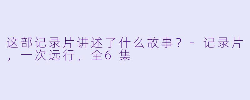 这部记录片讲述了什么故事？