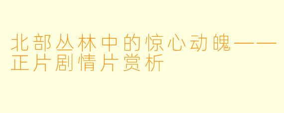 北部丛林中的惊心动魄——正片剧情片赏析