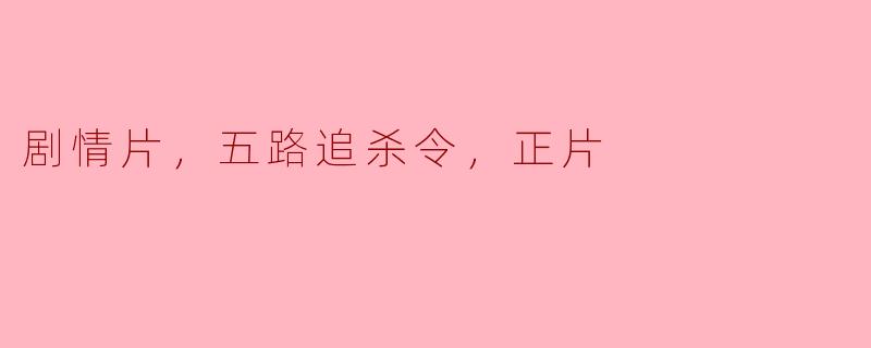 《五路追杀令：正片》