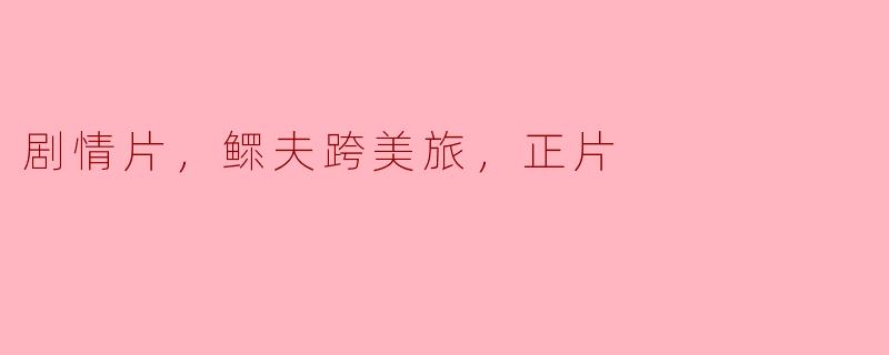 寂寞鳏夫跨越半个美国的旅程