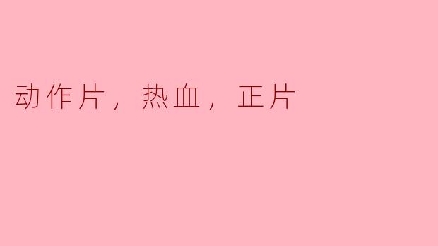 热血动作片的巅峰之作