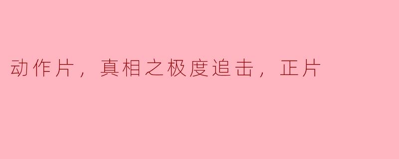 真相之极度追击，这部动作片的剧情如何？