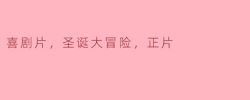 笑中带泪，圣诞大冒险正片