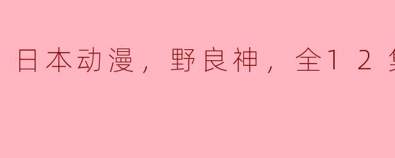 《野良神》这部日本动漫一共有几集？