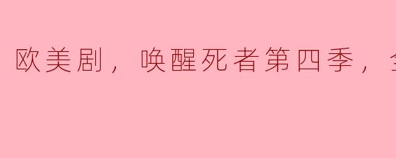 欧美剧，唤醒死者第四季，全12集