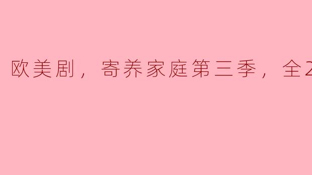 《欧美剧探秘：寄养家庭第三季，全20集剧透》