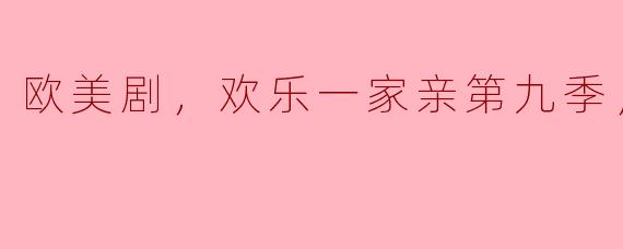 欧美剧，欢乐一家亲第九季，全24集