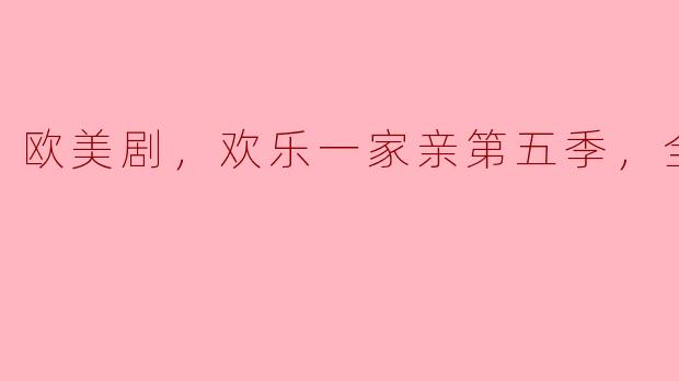 欧美剧，欢乐一家亲第五季，全24集