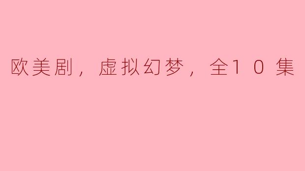 欧美剧，虚拟幻梦，全10集