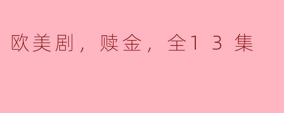 全新欧美剧《赎金》全13集，震撼上线！