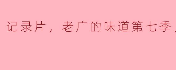 记录片，老广的味道第七季，全6集