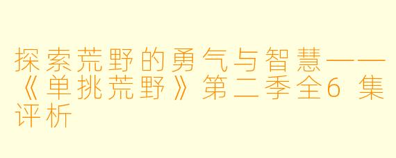探索荒野的勇气与智慧——《单挑荒野》第二季全6集评析