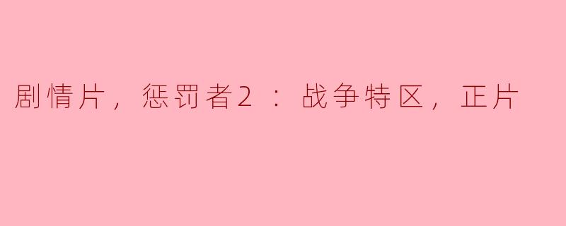 ### 深度解析《惩罚者2：战争特区》的情感与动作交织