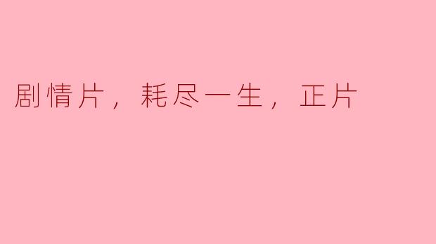 一生的追寻：剧情片《耗尽一生》的深刻反思