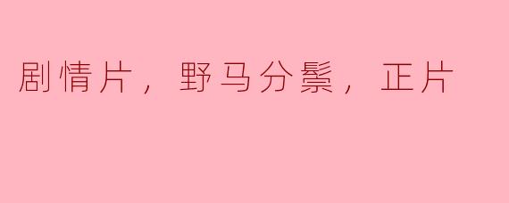 电影《野马分鬃》主要讲述了什么样的故事？