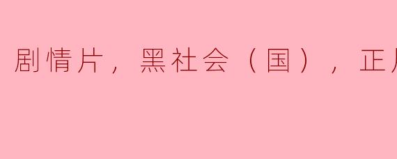 剧情片，黑社会（国），正片