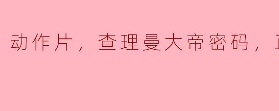 电影《查理曼大帝密码》有什么主要情节和看点？