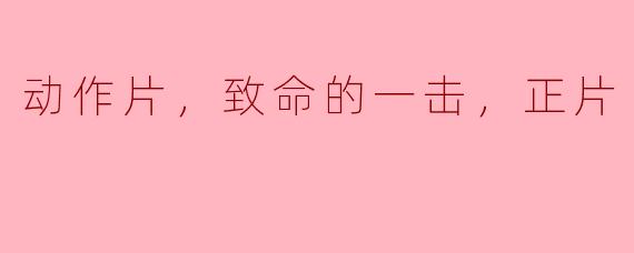 ### 动作片《致命的一击》：撼动心灵的视觉盛宴