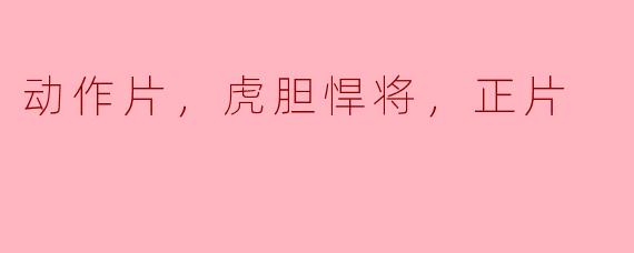 动作片，虎胆悍将，正片