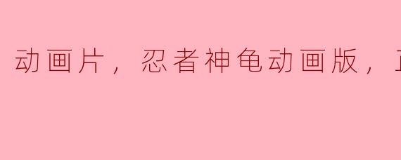 动画片，忍者神龟动画版，正片
