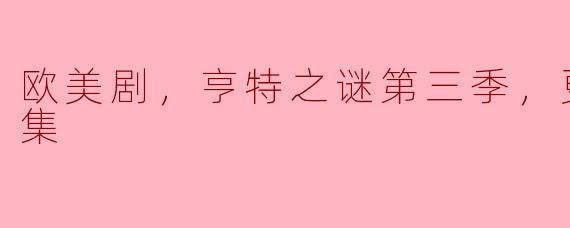 欧美剧，亨特之谜第三季，更新至19集