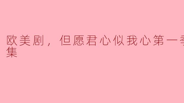 欧美剧《但愿君心似我心》第一季有多少集？剧情主要讲述了什么？