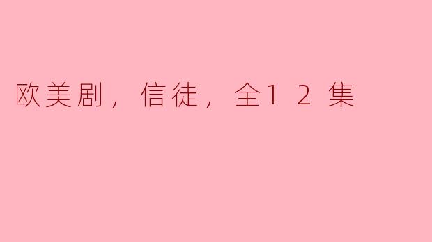 欧美剧，信徒，全12集