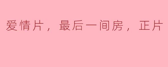 爱情片，最后一间房，正片