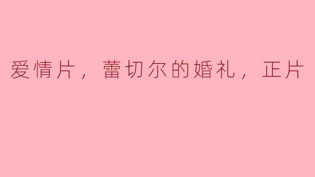 爱情片，蕾切尔的婚礼，正片