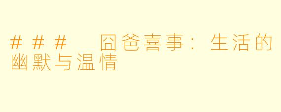 ### 囧爸喜事：生活的幽默与温情