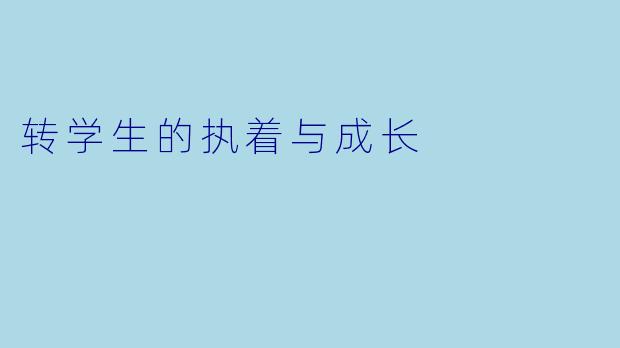 转学生的执着与成长
