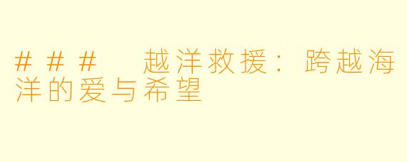 ### 越洋救援：跨越海洋的爱与希望
