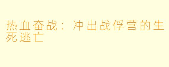 热血奋战：冲出战俘营的生死逃亡