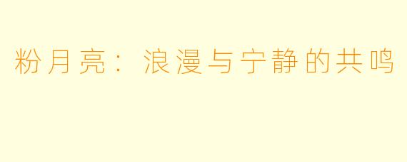 粉月亮：浪漫与宁静的共鸣