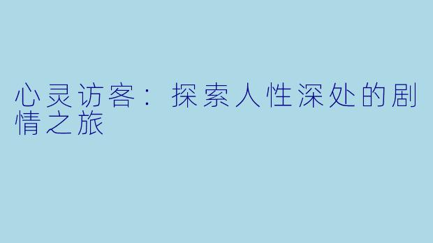 心灵访客：探索人性深处的剧情之旅