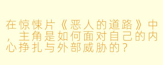 在惊悚片《恶人的道路》中,主角是如何面对自己的内心挣扎与外部威胁的?