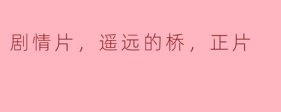 剧情片，遥远的桥，正片