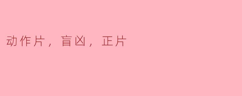 盲凶：冲破黑暗的动作片之旅
