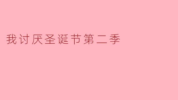 我讨厌圣诞节第二季:背后的真实感受