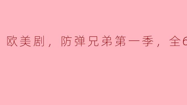 你能简单介绍一下《防弹兄弟》第第一季的剧情吗？