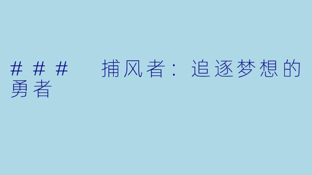 ### 捕风者：追逐梦想的勇者