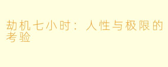 劫机七小时:人性与极限的考验