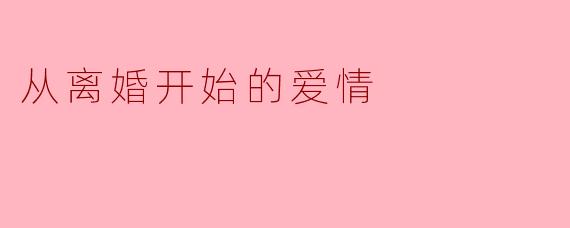 从离婚开始的爱情