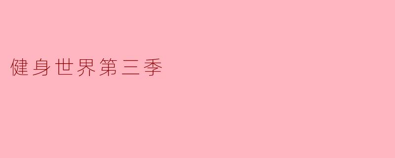 健身世界第三季
