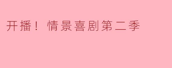 开播！情景喜剧第二季