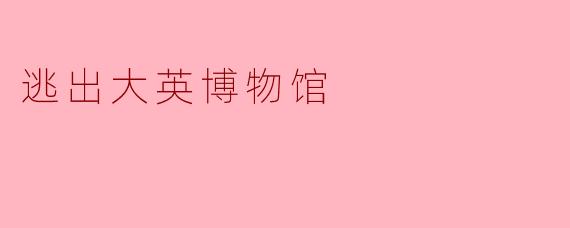 神秘夜游:逃出大英博物馆的冒险